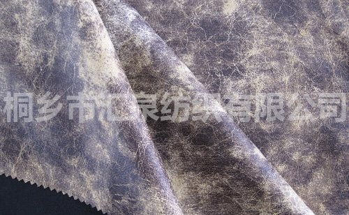 緯編麂皮絨燙金復合底布